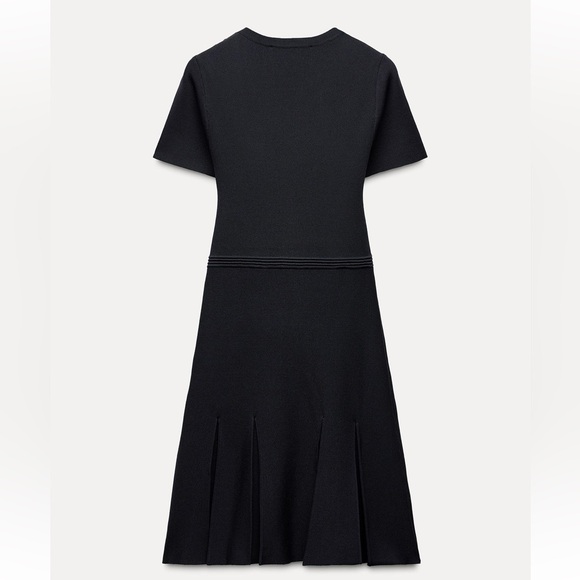 ZARA BOX PLEAT MINI DRESS - Picture 3 of 5